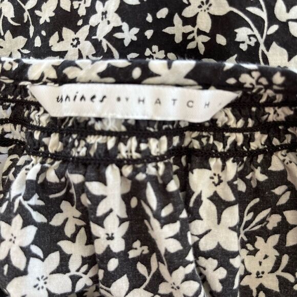 The Nines by HATCH Maternity Blouse black/white floral top , 100% cotton - Picture 9 of 10